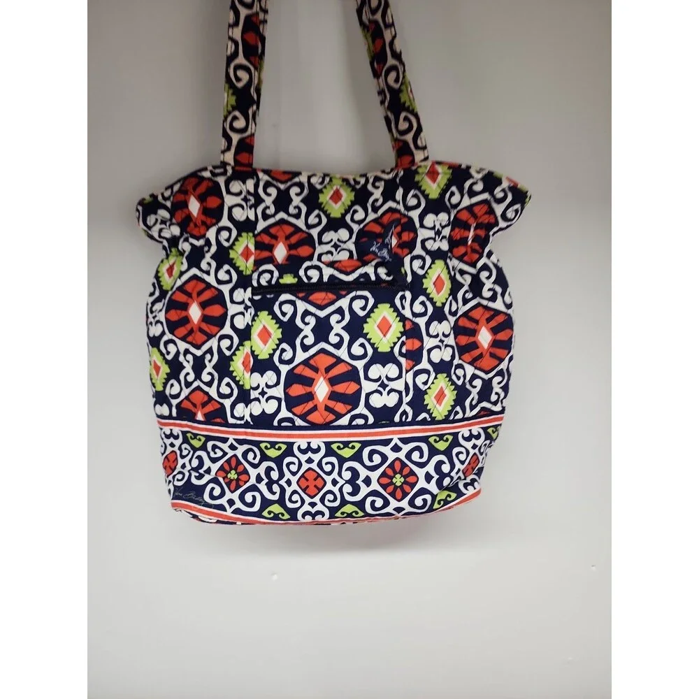 Vera Bradley Sun Valley Tote Double Handle Snap Closure Geometric Retired